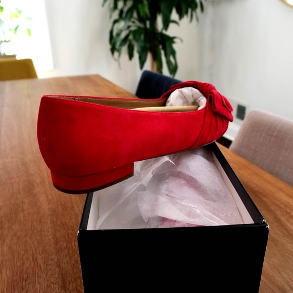 Talbots Red Pop Edison Bow Flats 11M — NWT - Picture 2 of 9